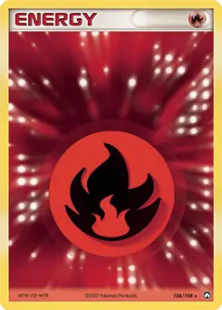 Fire Energy Reverse Holo Pokemon card from Power Keepers