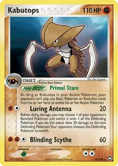 Kabutops Holo Pokemon card from Power Keepers