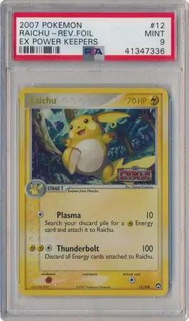 Raichu Reverse Holo Pokemon card from Power Keepers