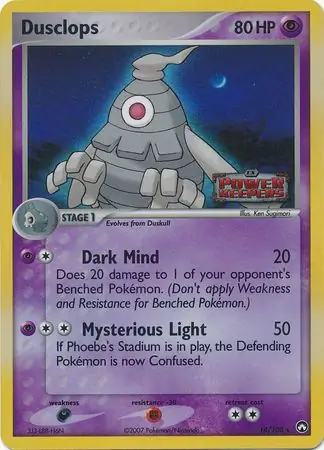 Dusclops Reverse Holo Pokemon card from Power Keepers