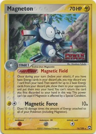 Magneton Reverse Holo Pokemon card from Power Keepers