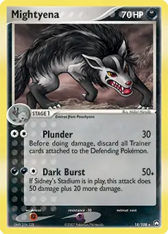 Mightyena Pokemon card from Power Keepers