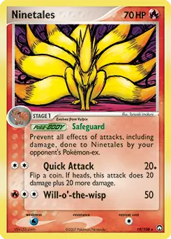 Ninetales Pokemon card from Power Keepers