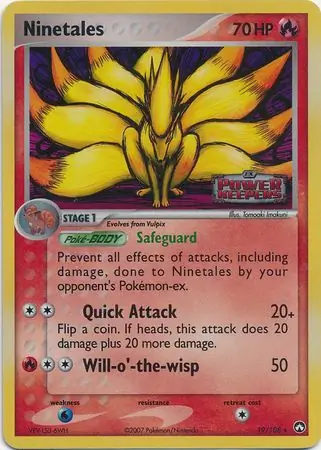 Ninetales Reverse Holo Pokemon card from Power Keepers