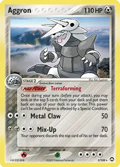 Aggron Holo Pokemon card from Power Keepers