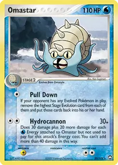 Omastar Pokemon card from Power Keepers