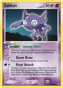 Sableye Pokemon card from Power Keepers