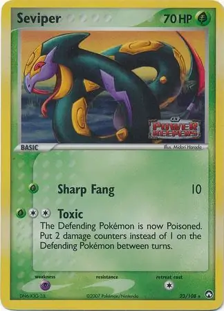 Seviper Reverse Holo Pokemon card from Power Keepers