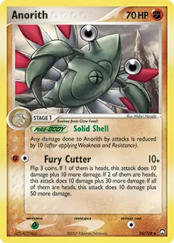 Anorith Pokemon card from Power Keepers