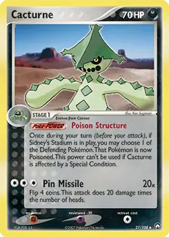 Cacturne Pokemon card from Power Keepers