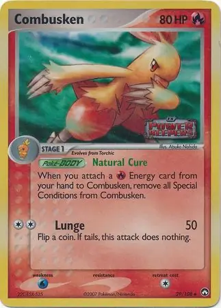 Combusken Reverse Holo Pokemon card from Power Keepers