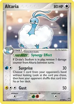 Altaria Holo Pokemon card from Power Keepers