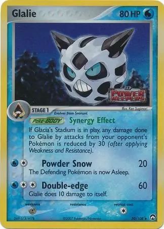 Glalie Reverse Holo Pokemon card from Power Keepers
