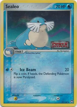 Sealeo Reverse Holo Pokemon card from Power Keepers