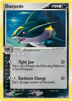 Sharpedo Pokemon card from Power Keepers