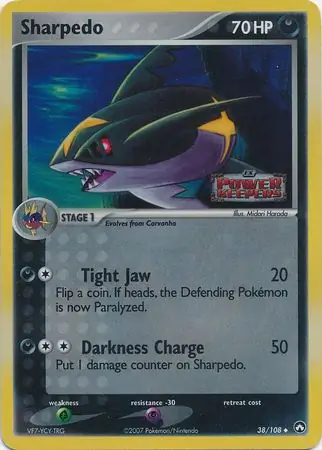 Sharpedo Reverse Holo Pokemon card from Power Keepers