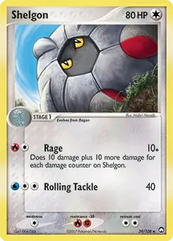 Shelgon Pokemon card from Power Keepers