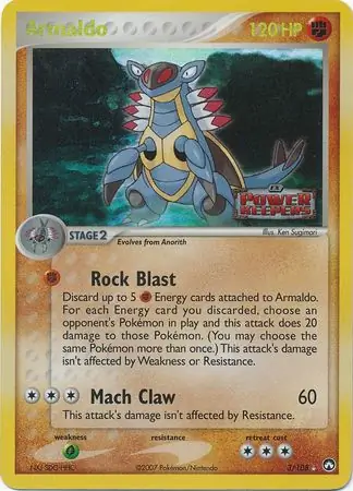 Armaldo Reverse Holo Pokemon card from Power Keepers