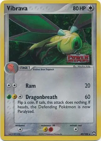 Vibrava Reverse Holo Pokemon card from Power Keepers