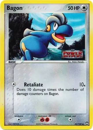 Bagon Reverse Holo Pokemon card from Power Keepers