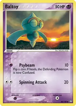 Baltoy Pokemon card from Power Keepers