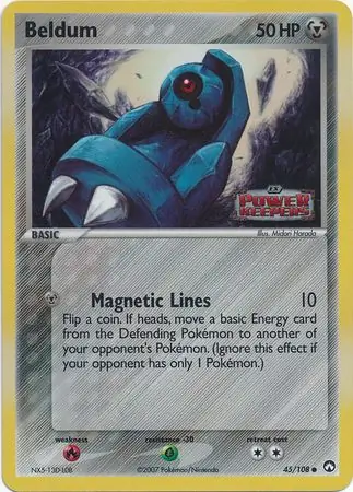 Beldum Reverse Holo Pokemon card from Power Keepers
