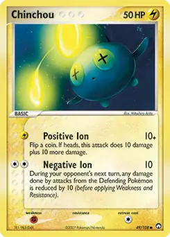Chinchou Pokemon card from Power Keepers