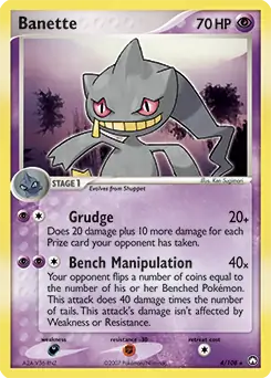 Banette Holo Pokemon card from Power Keepers