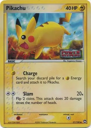 Pikachu Reverse Holo Pokemon card from Power Keepers