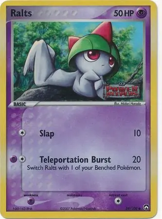Ralts Reverse Holo Pokemon card from Power Keepers