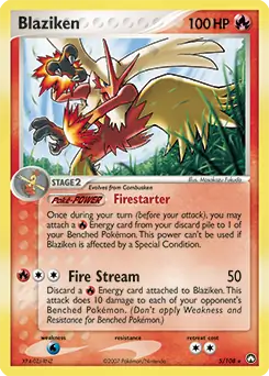 Blaziken Holo Pokemon card from Power Keepers