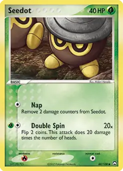 Seedot Pokemon card from Power Keepers