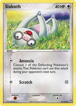 Slakoth Pokemon card from Power Keepers
