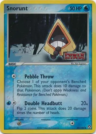 Snorunt Reverse Holo Pokemon card from Power Keepers