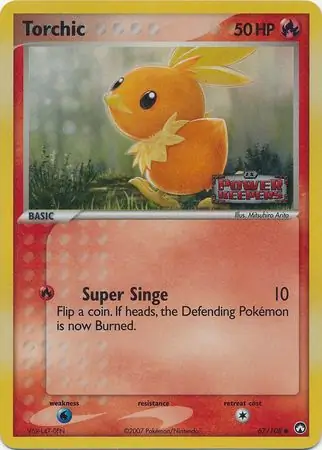 Torchic Reverse Holo Pokemon card from Power Keepers
