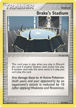 Drake's Stadium Pokemon card from Power Keepers