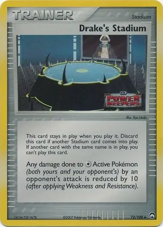Drake's Stadium Reverse Holo Pokemon card from Power Keepers