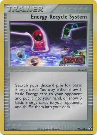 Energy Recycle System Reverse Holo Pokemon card from Power Keepers