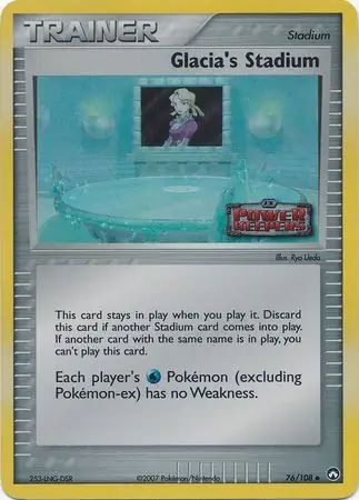 Glacia's Stadium Reverse Holo Pokemon card from Power Keepers