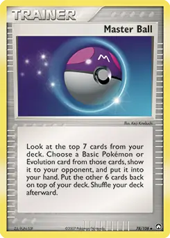 Master Ball Pokemon card from Power Keepers