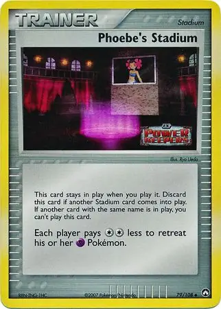 Phoebe's Stadium Reverse Holo Pokemon card from Power Keepers