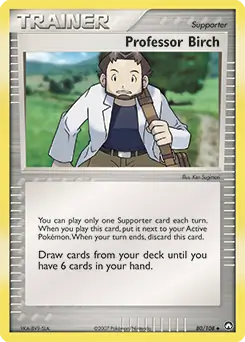 Professor Birch Pokemon card from Power Keepers