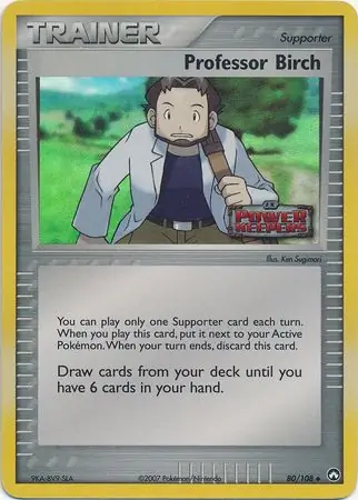 Professor Birch Reverse Holo Pokemon card from Power Keepers