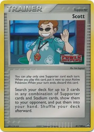 Scott Reverse Holo Pokemon card from Power Keepers