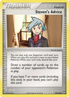 Steven's Advice Pokemon card from Power Keepers