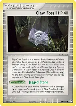 Claw Fossil Pokemon card from Power Keepers