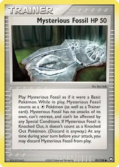 Mysterious Fossil Pokemon card from Power Keepers