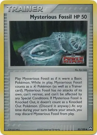 Mysterious Fossil Reverse Holo Pokemon card from Power Keepers