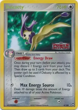 Delcatty Reverse Holo Pokemon card from Power Keepers