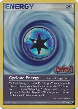 Cyclone Energy Reverse Holo Pokemon card from Power Keepers